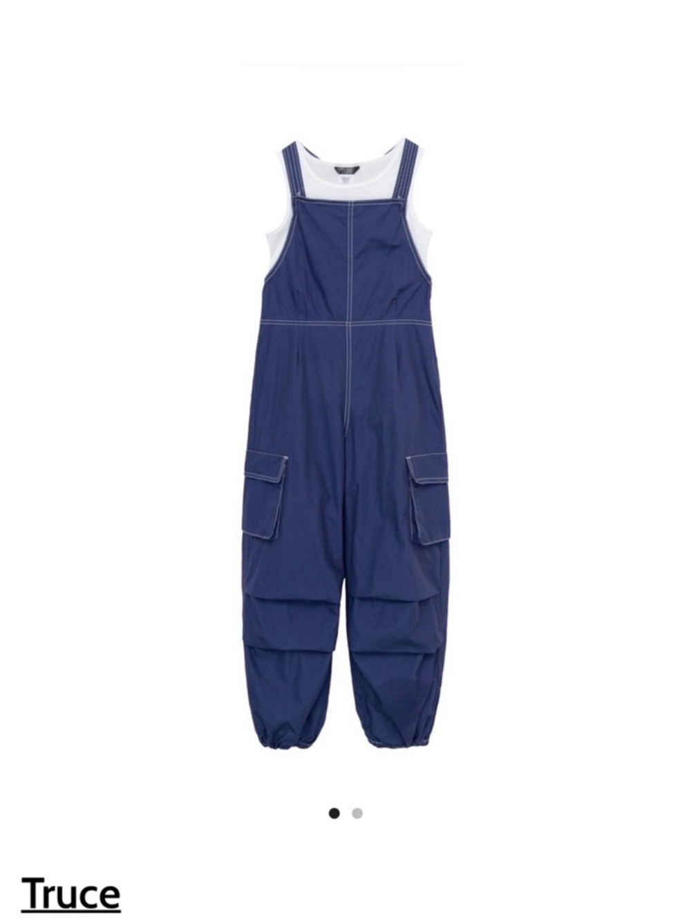 Kids Navy Cargo Overalls One-Piece-Pre owned